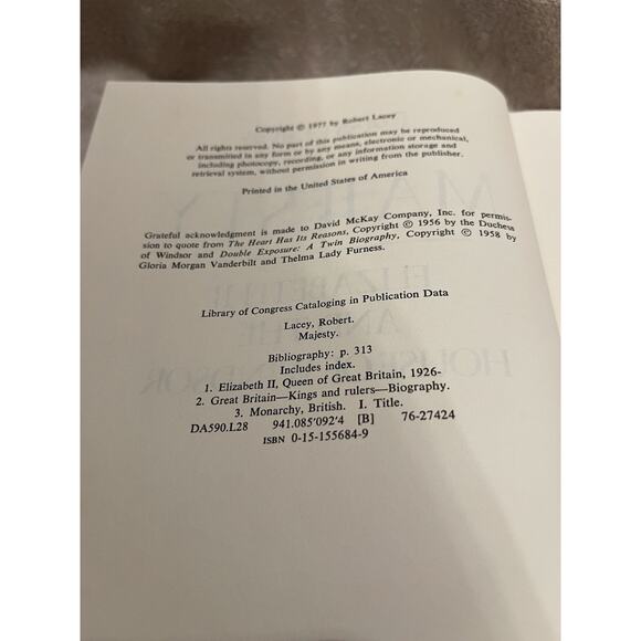 Majesty - Elizabeth II and the House of Windsor by Robert Lacey - 1977 HCDJ - Picture 9 of 13